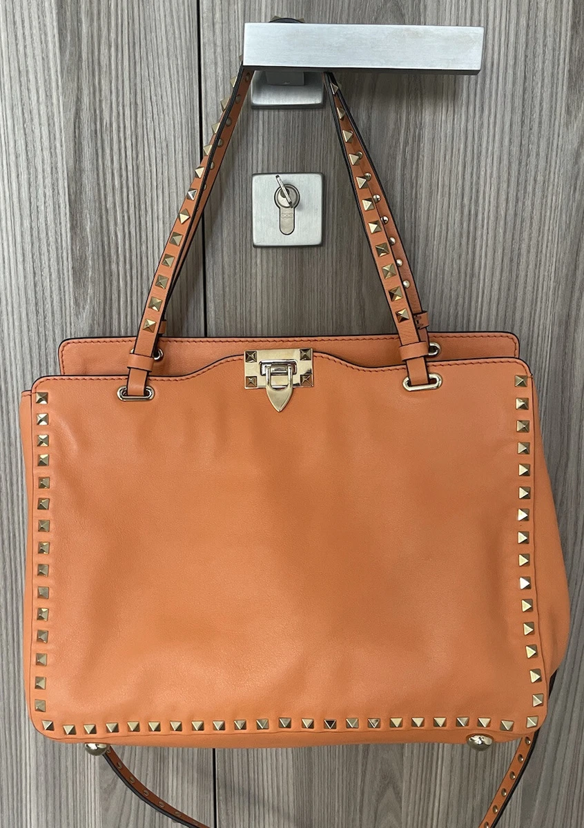 Valentino Rockstud Medium Shoulder Bag Orange