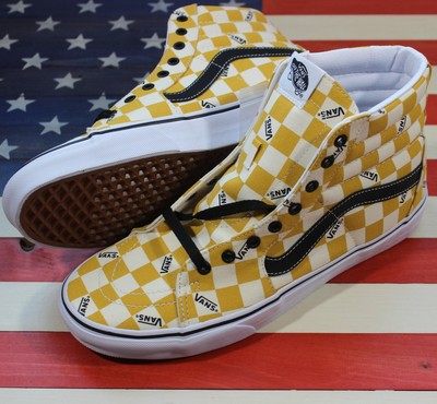 VANS Sk8 Hi Skate Shoe Yolk-Yellow/True 