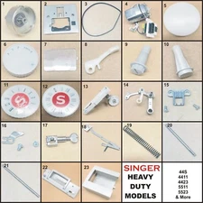 SINGER HEAVY DUTY USED PARTS IN GOOD CONDITION FITS 44S, 4411, 4423, 5511, 5523