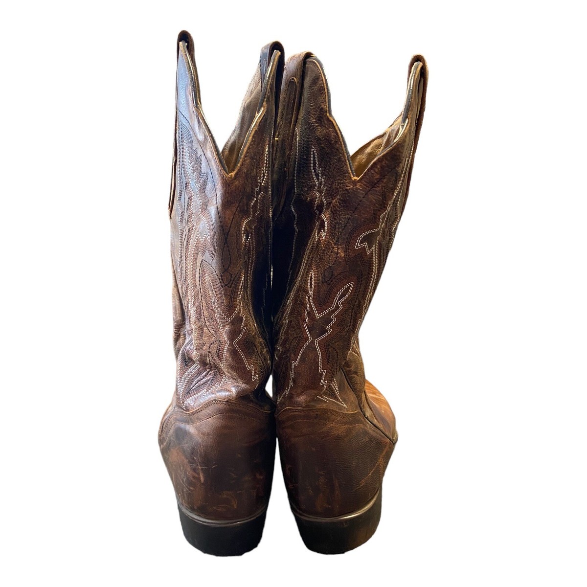 JB Dillon JBM3205 Brown Distressed Goat Leather Cowboy Boots  display picture 2