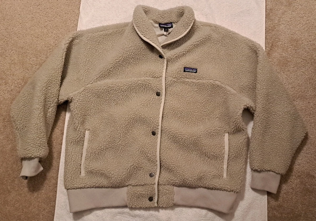 Patagonia Women Snap Front Retro-X Jacket Pile Fleece Pelican PLCN Size XL  22865