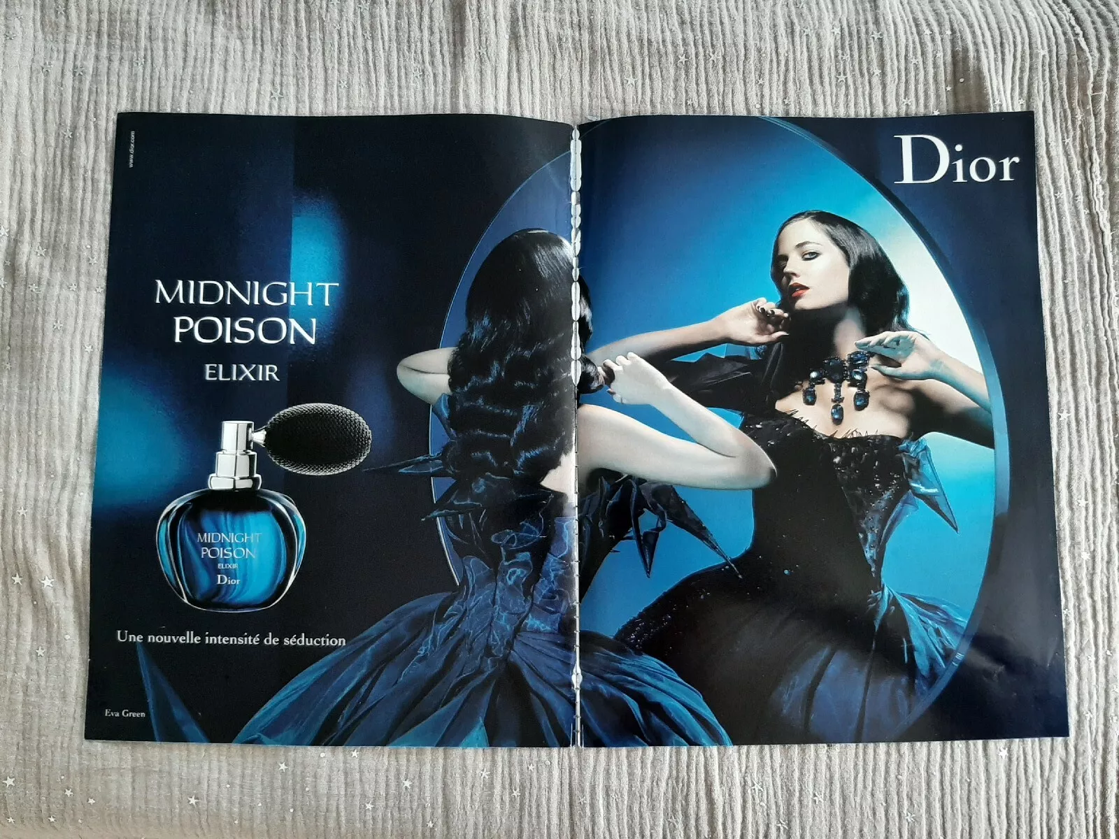 Publicité papier Parfum. Perfume Ad C. Dior Midnight poison de 2008