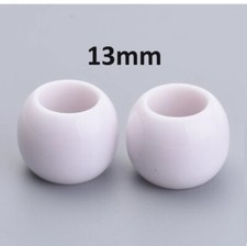 75 pcs White Smooth Acrylic Ball Spacer Beads - 13mm - Large Hole: 6.5mm