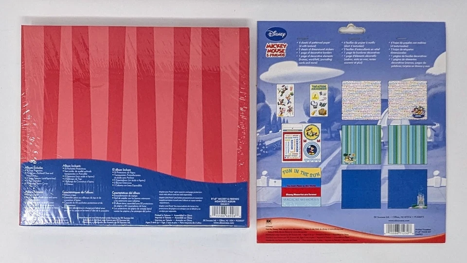 Álbum de recortes Disney Mickey Mouse & Friends 8x8 + kit de página - nuevo sellado Foto 2 de 4