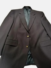 42R Jos. A. Bank Men's Blazer Black Bronze Button 100 Wool Sport Coat