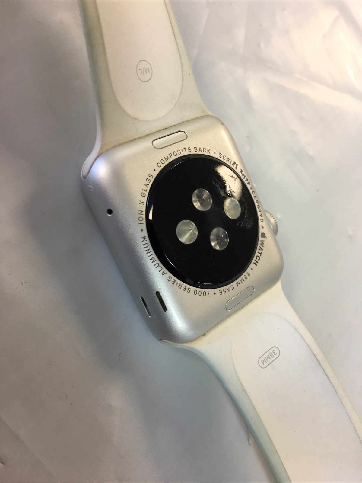 Apple Watch Sport 38mm Aluminum Case White Sport Band - (MJ2T2LL/A) for  sale online | eBay