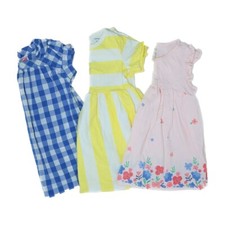 Toddler Girls Stripe Gingham Floral Summer Sun Dresses Set Bundle Lot Sizes 12M