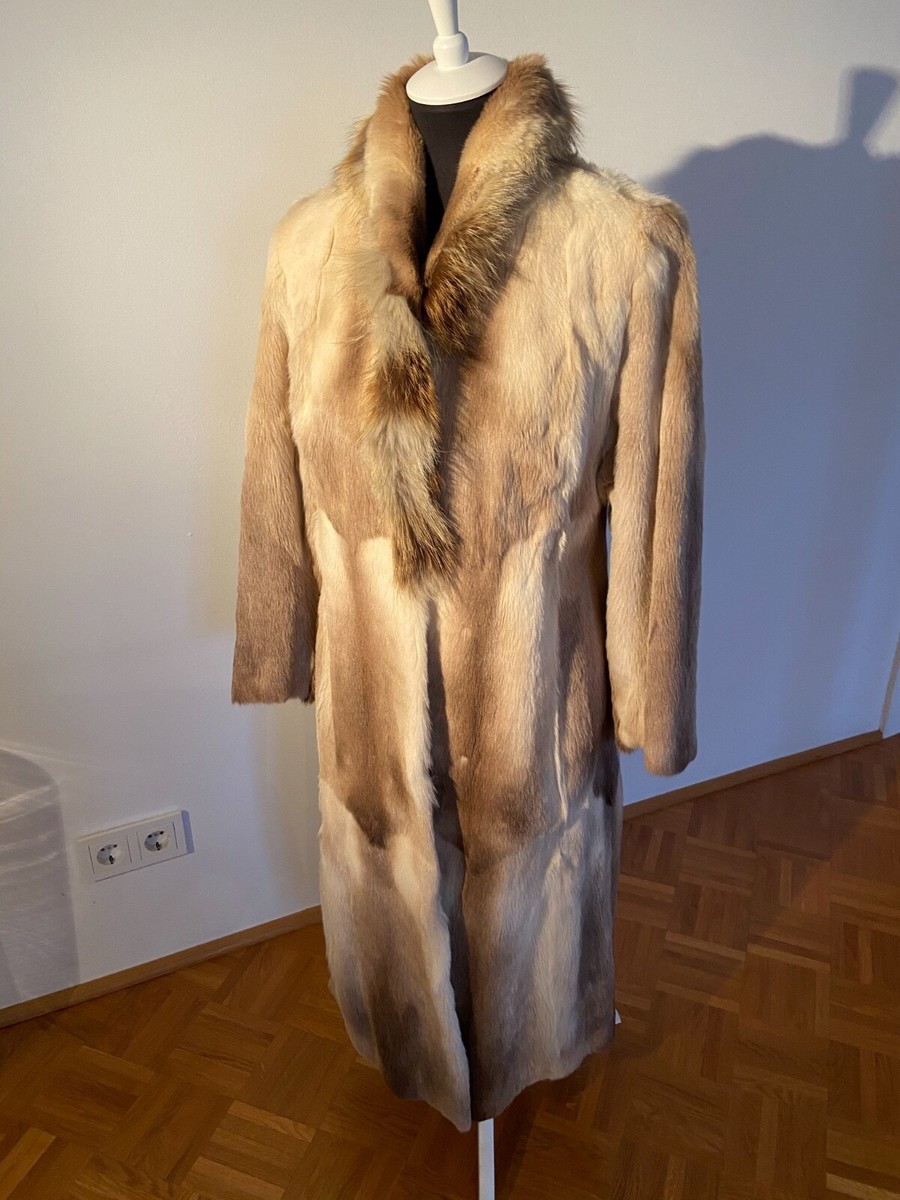 Pelzmantel echter Pelz Pamir Fuchskragen Cashmere Touch ganz leicht  gebraucht