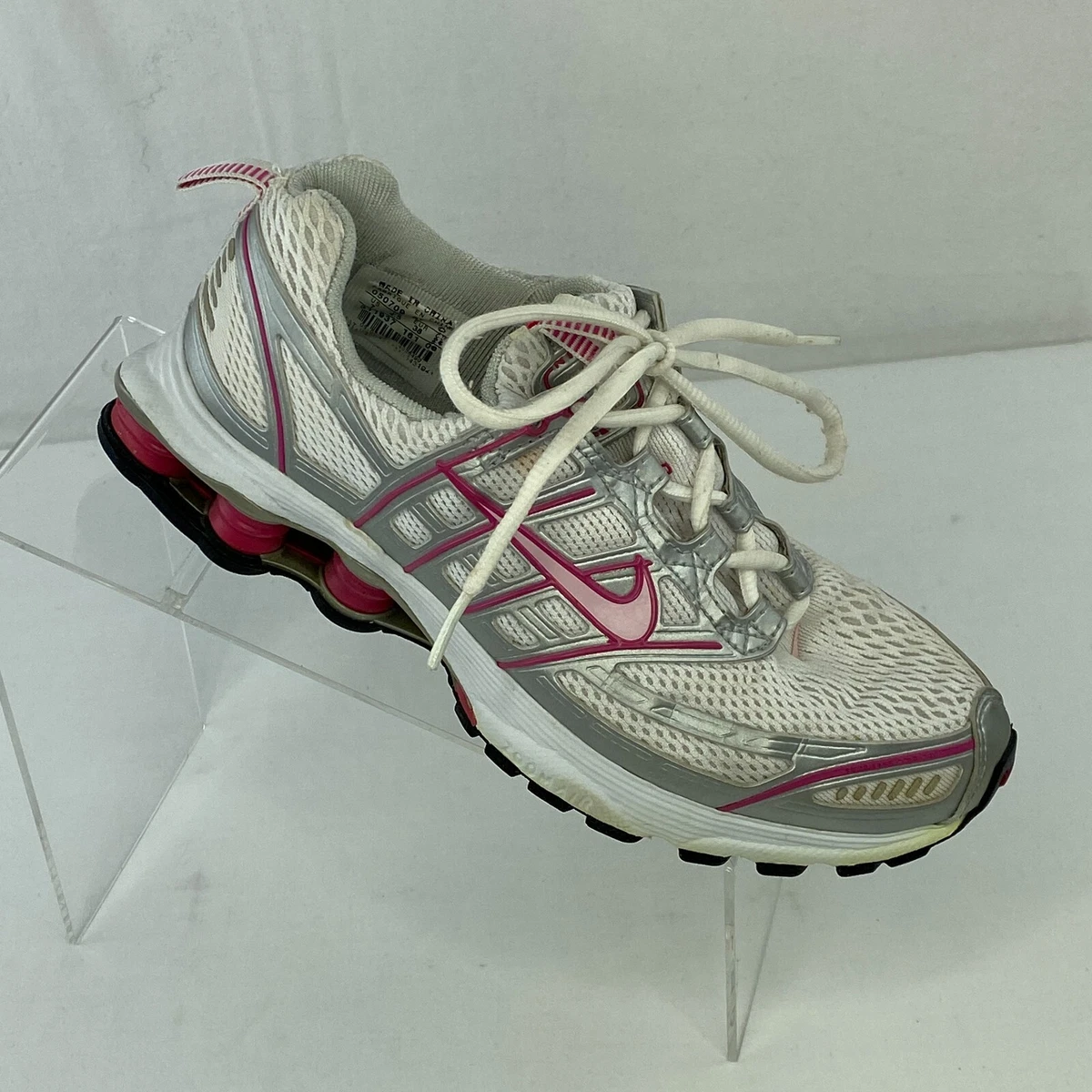 Cristo límite Federal Nike Shox Womens US 7 EUR 38 Pink White 311937 Running Shoes Sneakers 1R3 |  eBay