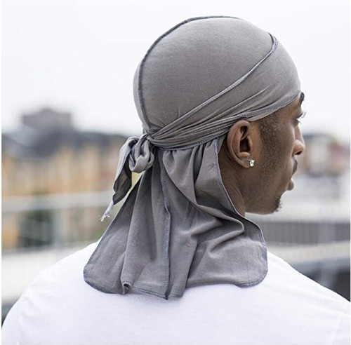 Luxury Velvet Durag Unisex Do Rag Design Dance Hat Silky Wave Dew Cap Head Wrap - Picture 5 of 14