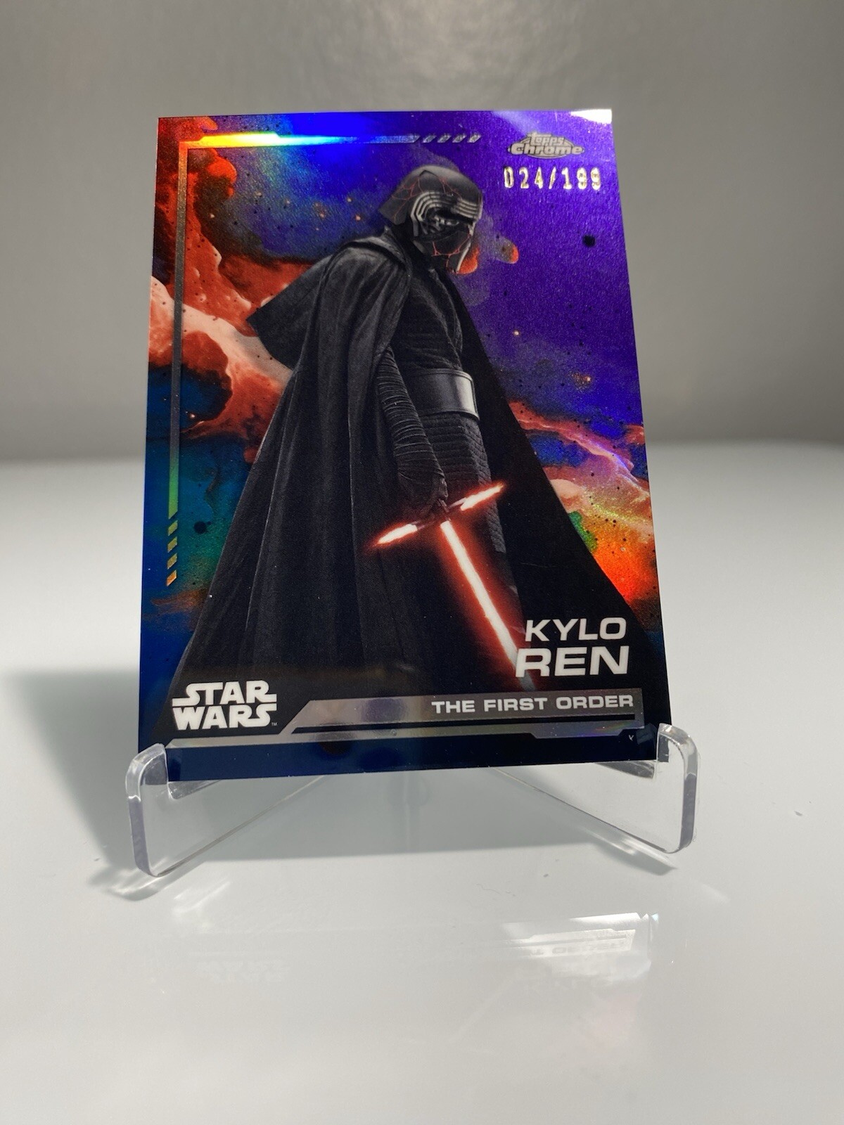 2024 Topps Chrome Star Wars Kylo Ren /199 Kamino Aqua Refractor #115