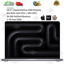 Apple MacBook Pro 16.2″ Inch Laptop MFGYR 2022 M1 MAX 64GB LPDDR5 RAM 1TB SSD