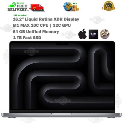 Apple MacBook Pro 16,2   Zoll Laptop MFGYR 2022 M1 MAX 64GB LPDDR5 RAM 1TB SSD