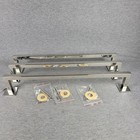 Set Of 3 Wingits Chrome Square Modern Towel Bars 19" Modern Bathroom Hardware
