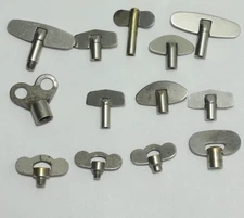 Lot of 13 Winding Keys Clock Alarm Clock Musical Jewelry Box