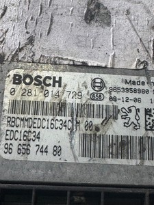 Bosch 9665674480 EDC16C34 ECU 0281014729 Diesel Engine Control Unit