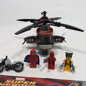 Lego Wolverine's Chopper Showdown 6866 Marvel Deadpool X-Men 100% Complete Set
