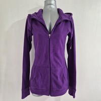 Brand New Long Tall Sally Purple Hooded Microfleece Zip Cardigan UK size XS 8-10