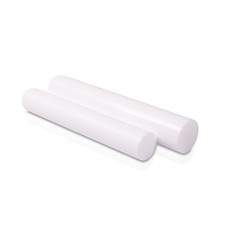 HDPE High Density Polyethylene Plastic Round Rod 2" x 12  White Color