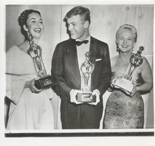 JENNIFER JONES-TAB HUNTER-PEGGY LEE-ORIGINAL PHOTO-AUDIENCE AWARDS-CANDID