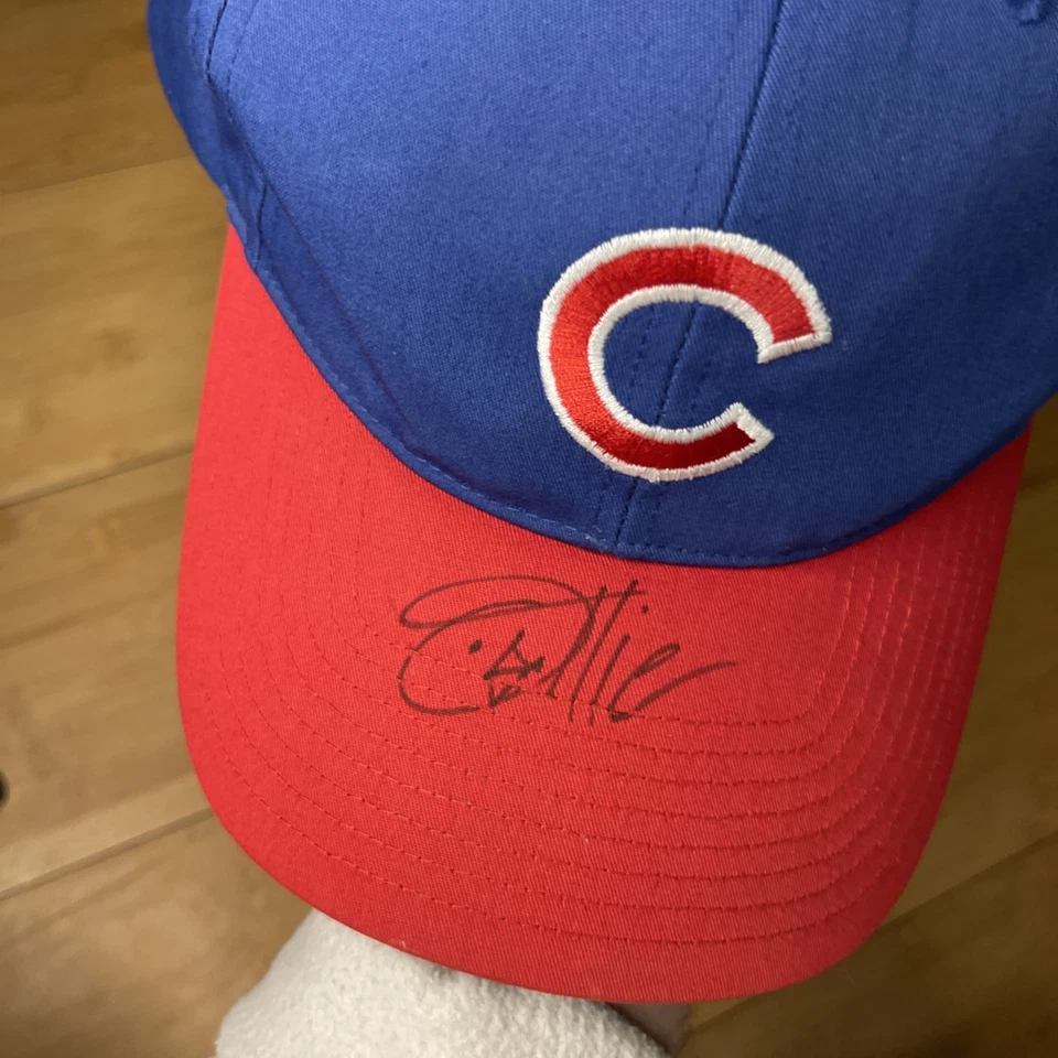 Signed Autographed VTG 90s Twins Enterprise Chicago Cubs Sports Snapback Cap Hat - Image 4 of 4