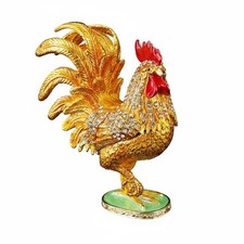 Metal Rooster-Shaped Statue Auspicious Charm Rooster-Shaped Ornament Decorative