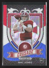 2021 Panini Prizm Draft Picks Collegiate Red White and Blue #170 Mac Jones RC