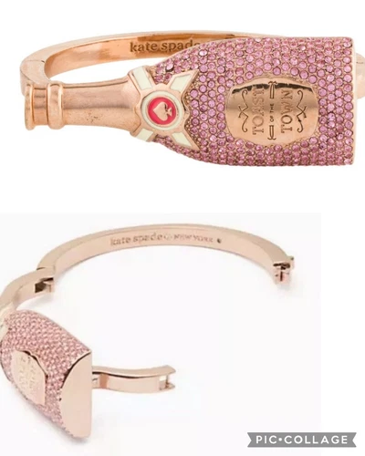 Bracciale bottiglia Kate Spade Make Magic rosa champagne brindisi della città