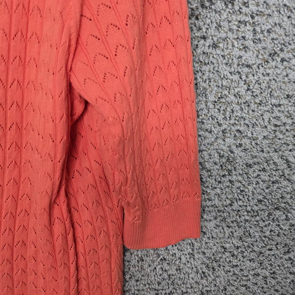 Cárdigan informal Lane Bryant para mujer Plus 22/24W naranja con botones de algodón Foto 3 de 4