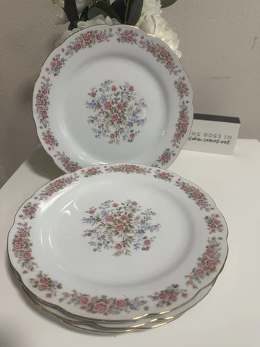 Set Of 4 Vintage Remington by Red Sea Fine China - Dinner Plates 10.5"