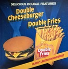 1986 McDonald's "Double Chesse Burger" Translite sign 21.75" Advertising Display — photo 3