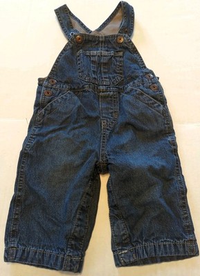 Genuine Baby Oshkosh B Gosh Blue Denim Overalls Size 9 Months 