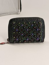 Christian Louboutin Wallet card studded leather black multicolor