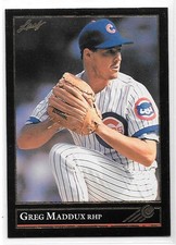 GREG MADDUX 1992 LEAF GOLD EDITION 294 CHICAGO CUBS ATLANTA BRAVES HOF CY