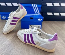 Adidas Women Japan Shoes, Off White/Rich Mauve/Orange Tint, Size 7, Retro Design