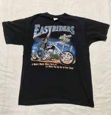 Vintage 90s Easy Riders Black Biker T Shirt S...