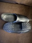 Dansko Professional Cabrio Womens Sz 7.5 EU 38 Black NARROW Leather Clogs Shoes  — photo 3