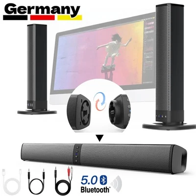 Bluetooth Soundbar TV-PC Sound System 3D Surround Subwoofer Lautsprecher USB· - Bild 1 von 4
