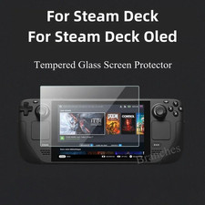 2 Pack Tempered Glass Screen Protector for Steam Deck OLED HD Anti-Scratch