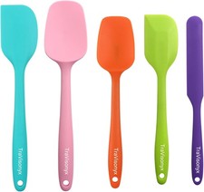 5 pc Silicone Spatula Set Heat Resistant BPA Free Nonstick Baking Cooking