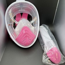 Kids Snorkel Mask Full Face Snorkel Mask Pink ages