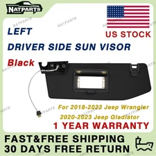 Left Sun Visor W/ Light for18-23 JeepWrangler 20-23 JeepGladiator 6BR80TX7AQ