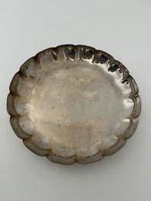 Vintage Silver Plated Sheffield England Scalloped Dish - 19cm Diameter