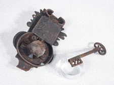 ⚜️ Ancienne Serrure Clé Époque XVIII XIX S. Fer Forgé Cagibi Coffre