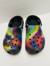 Crocs Classic Solarized Slide on Clogs Multi-Color Size J6 Women  s Size 8 Men 6