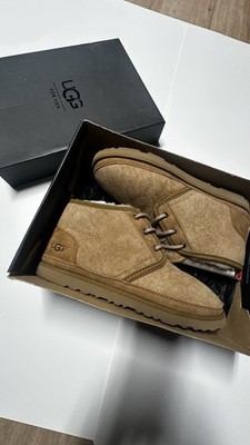 UGG Men s Neumel Boots Chestnut Brown Suede Chukka Shearling Casual Size 9 Men