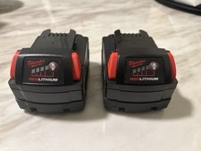  2x Milwaukee M18 REDLITHIUM XC5.0 18V 5.0Ah Li-Ion Battery Pack Black