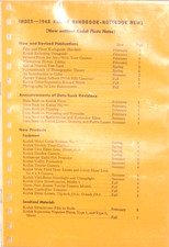1948-49-50 Index Kodak Handbook Notebook News/Photo Notes NF
