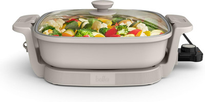 Make & Take Electric Skillet, Fits-Anywhere  Kitchenware, Evergood  Ceramic Coat