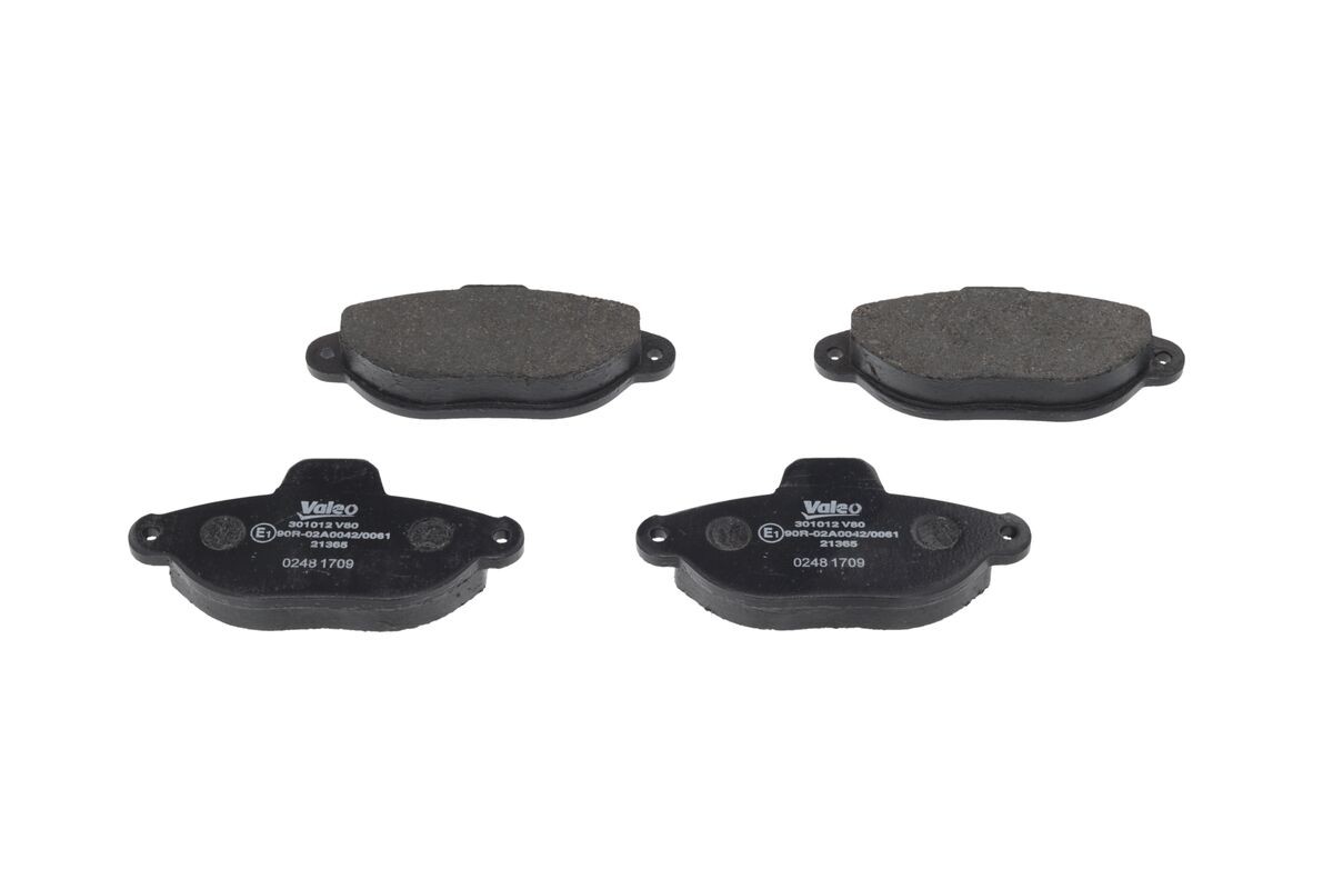 Plaquettes de frein avant Valeo 301012 stop aux sifflements sur Fiat Punto